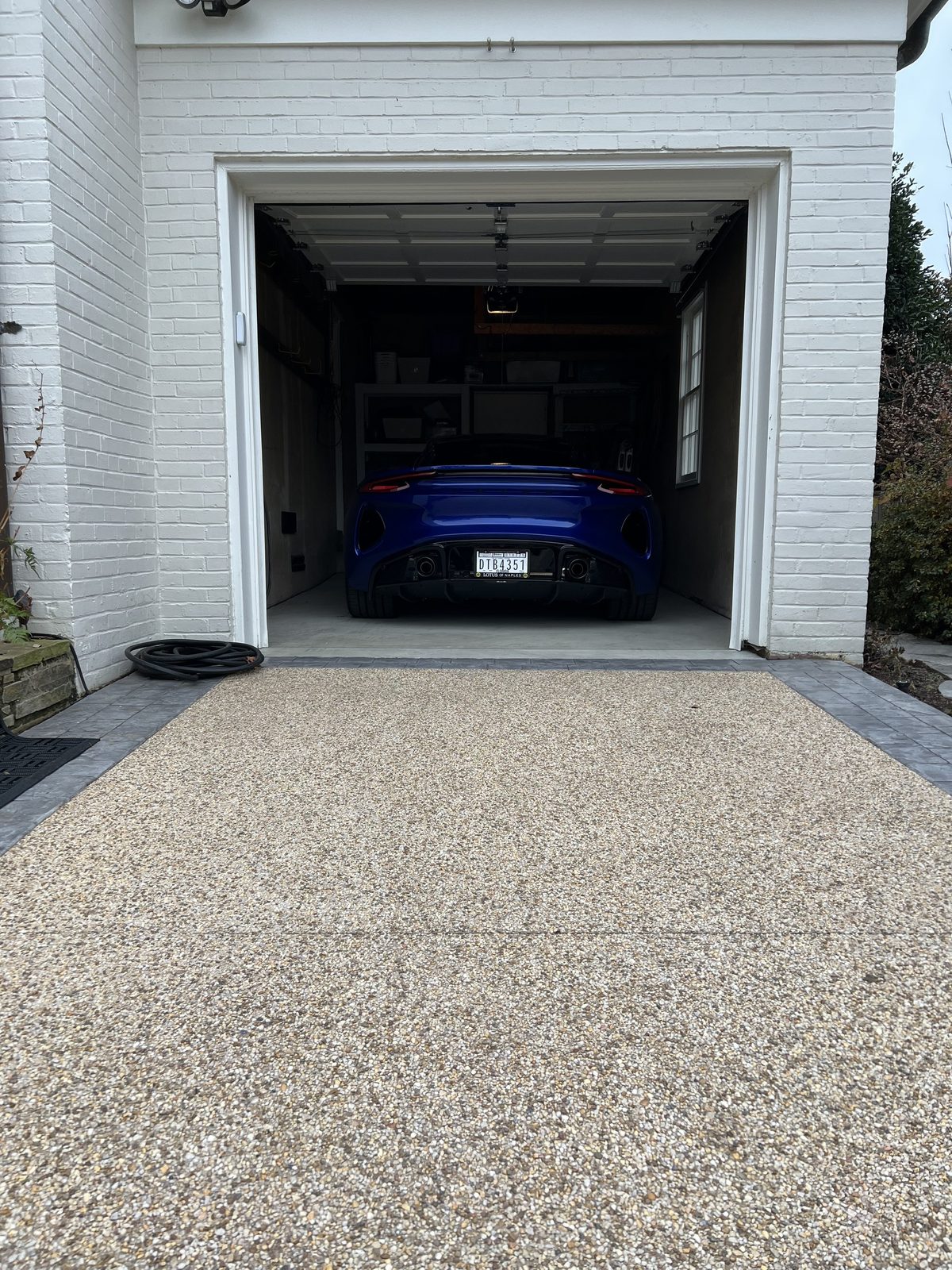 Driveway and garage