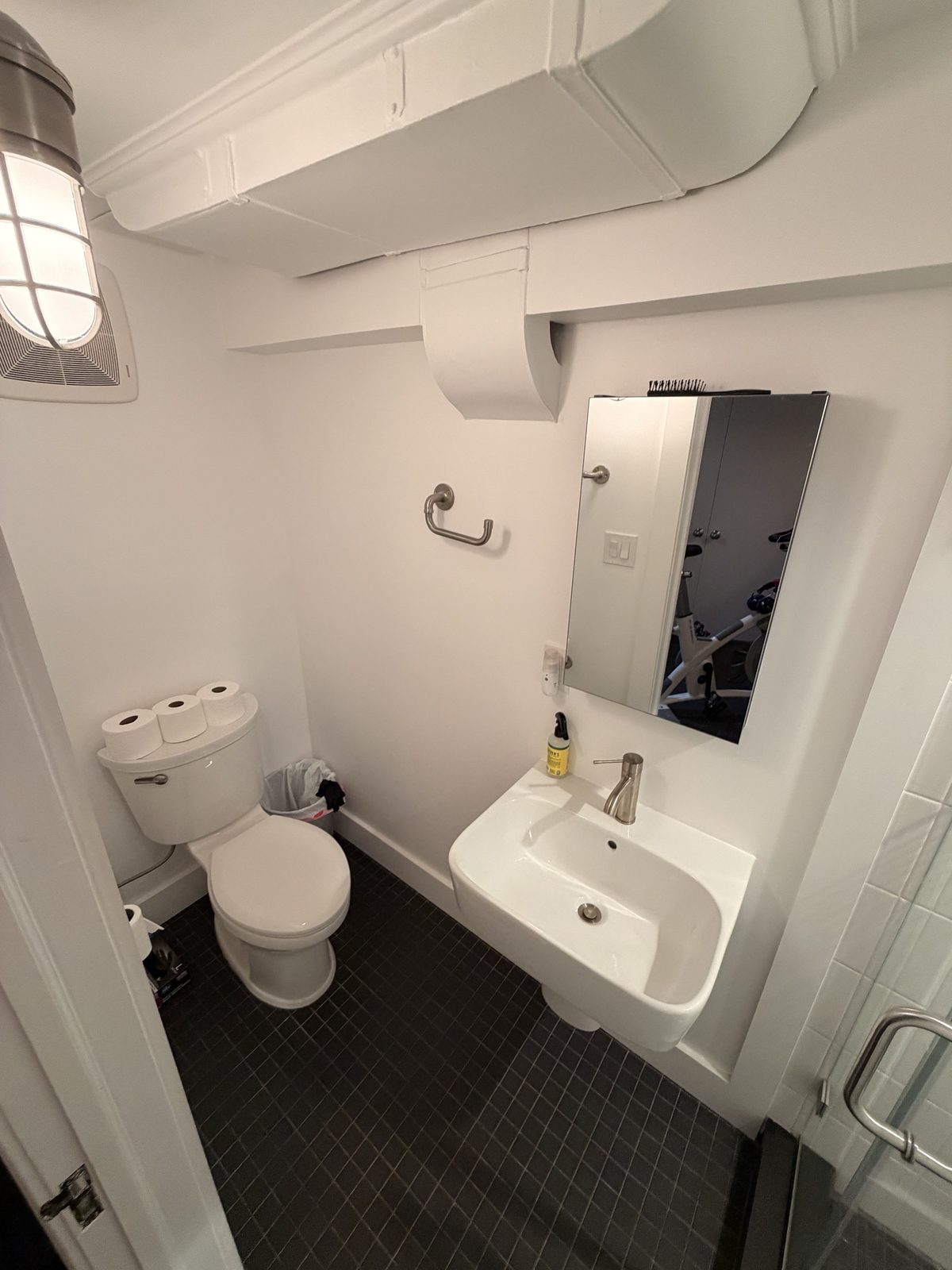 Lower level bath